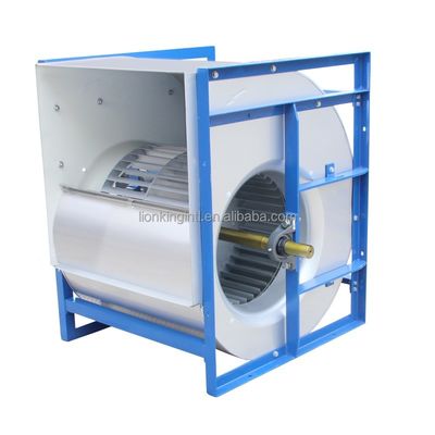 Centrifugal double-inlet fans and impeller with foward-facing baldes
